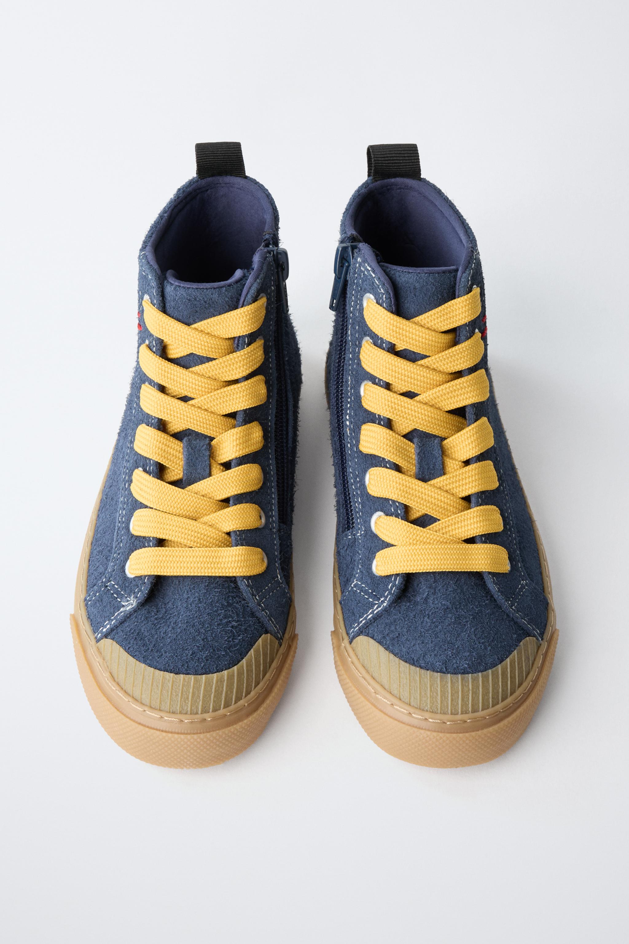 LEATHER HIGH-TOP SNEAKERS